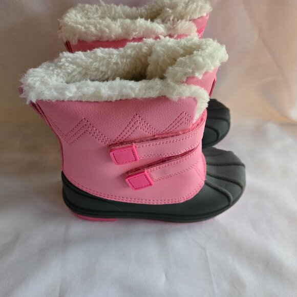 Cat & Jack Pink Winter Snow Boots - Girls Size 12 - NEW - Picture 5 of 6